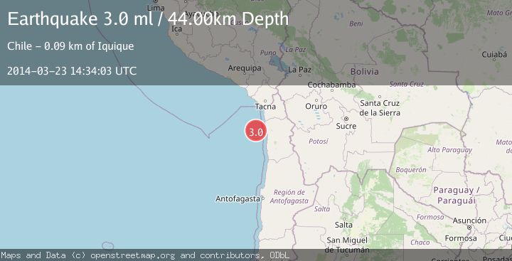 Map of OFFSHORE TARAPACA, CHILE