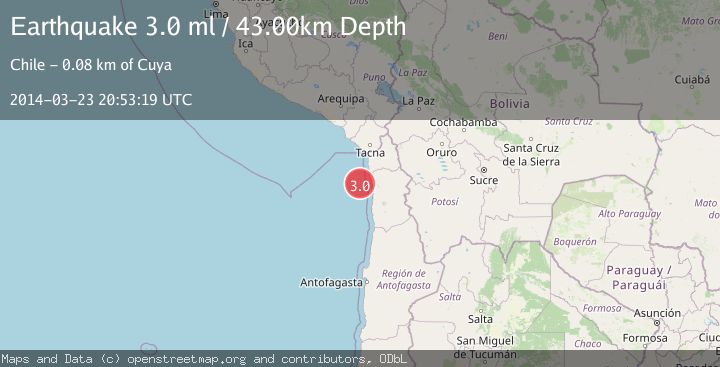 Map of OFFSHORE TARAPACA, CHILE