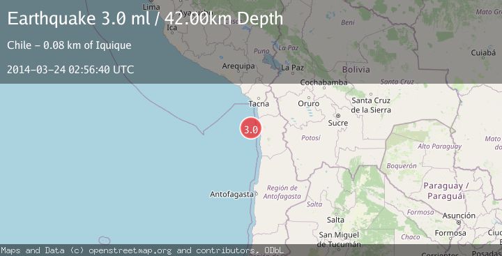 Map of OFFSHORE TARAPACA, CHILE