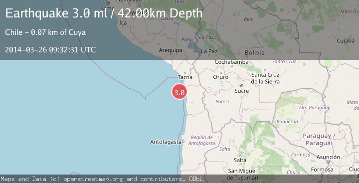 Map of OFFSHORE TARAPACA, CHILE
