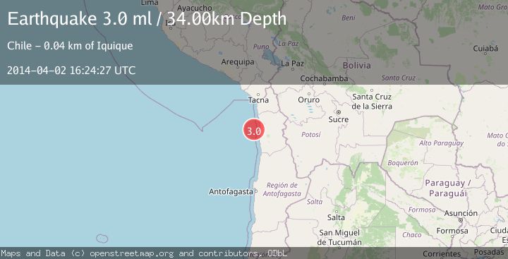 Map of OFFSHORE TARAPACA, CHILE