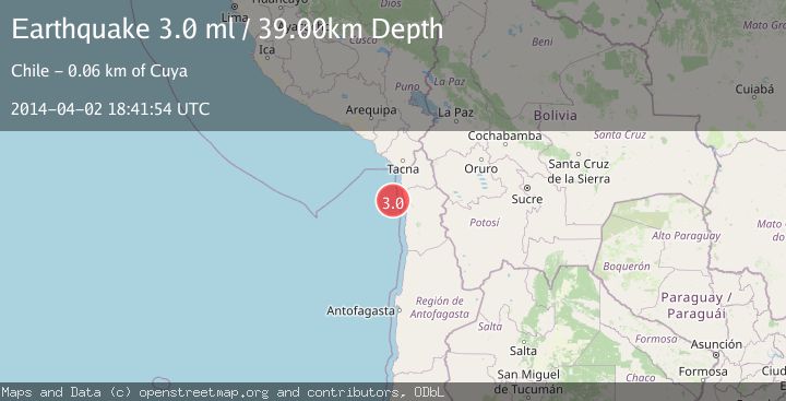 Map of OFFSHORE TARAPACA, CHILE