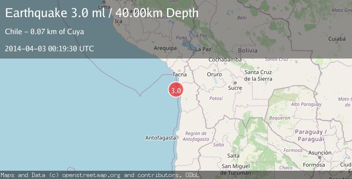 Map of OFFSHORE TARAPACA, CHILE