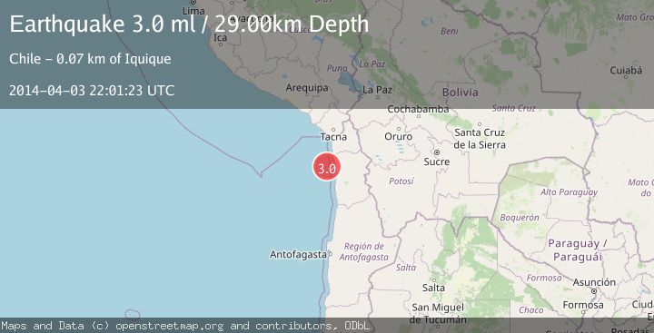 Map of OFFSHORE TARAPACA, CHILE