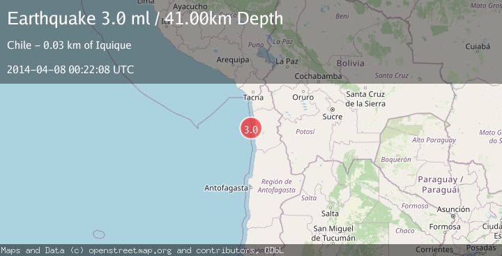 Map of OFFSHORE TARAPACA, CHILE