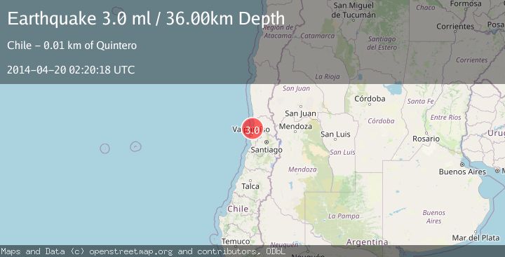 Map of OFFSHORE VALPARAISO, CHILE
