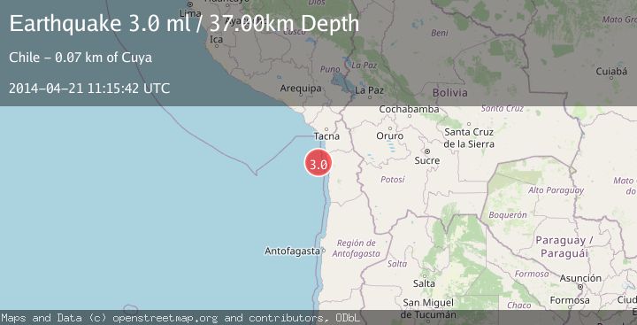 Map of OFFSHORE TARAPACA, CHILE