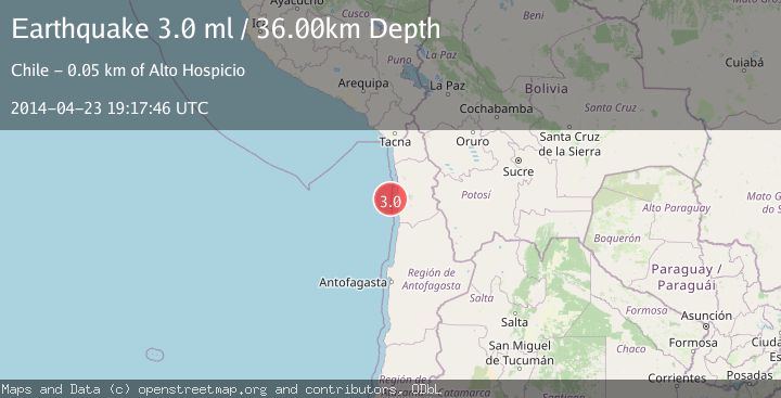 Map of OFFSHORE TARAPACA, CHILE