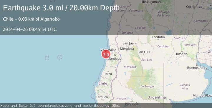 Map of OFFSHORE VALPARAISO, CHILE