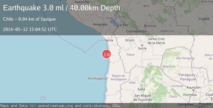 Map of OFFSHORE TARAPACA, CHILE