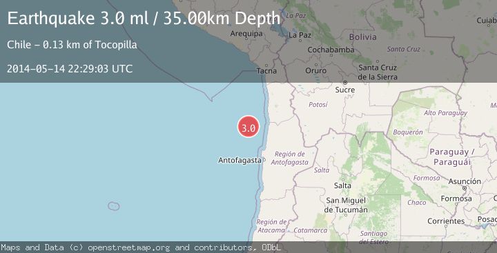 Map of OFF COAST OF ANTOFAGASTA, CHILE