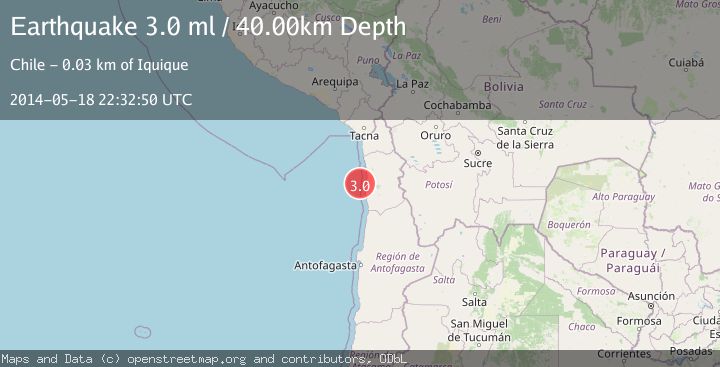 Map of OFFSHORE TARAPACA, CHILE