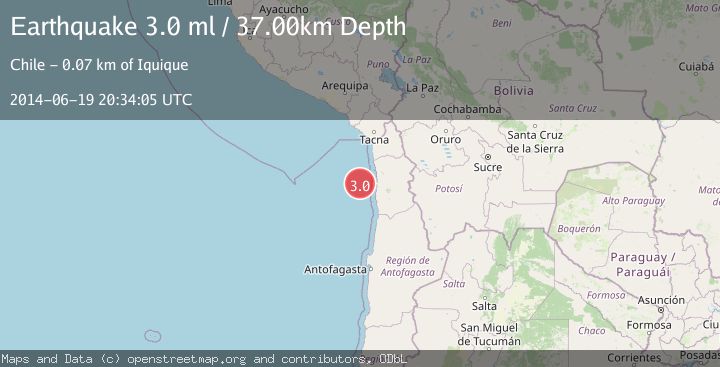 Map of OFFSHORE TARAPACA, CHILE