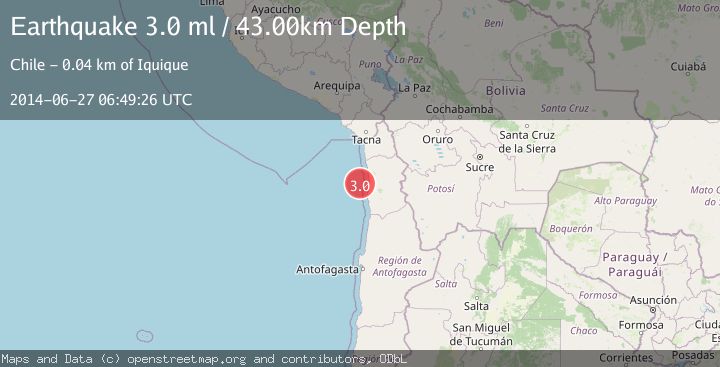 Map of OFFSHORE TARAPACA, CHILE