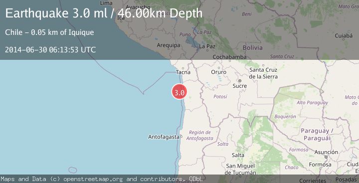 Map of OFFSHORE TARAPACA, CHILE