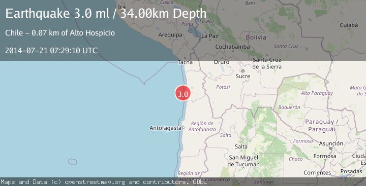 Map of OFFSHORE TARAPACA, CHILE