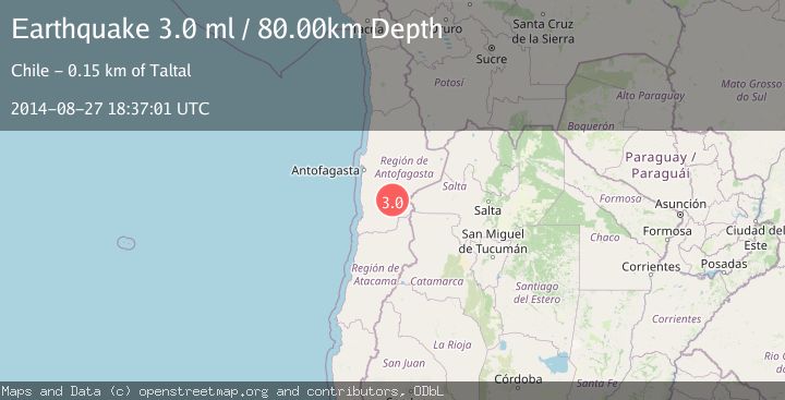 Map of ANTOFAGASTA, CHILE