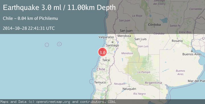 Map of OFFSHORE MAULE, CHILE
