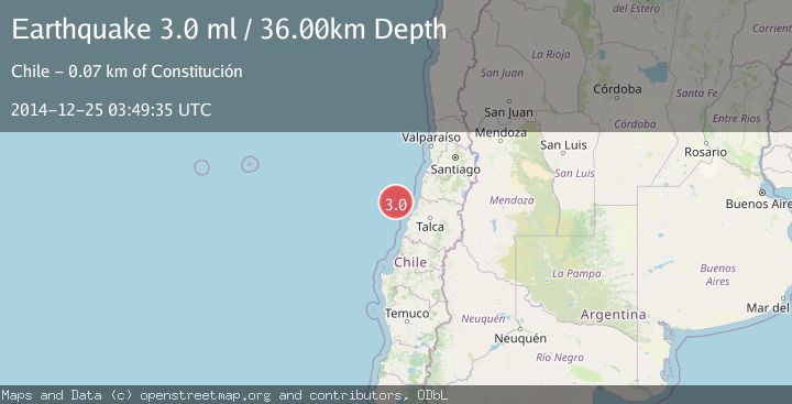 Map of OFFSHORE MAULE, CHILE