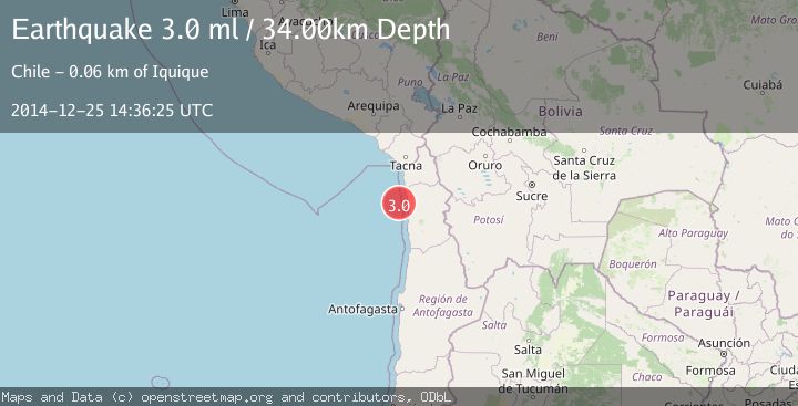 Map of OFFSHORE TARAPACA, CHILE