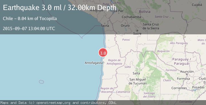 Map of OFFSHORE ANTOFAGASTA, CHILE