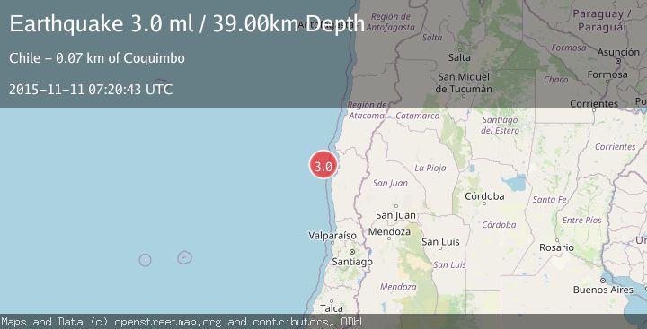 Map of OFFSHORE COQUIMBO, CHILE
