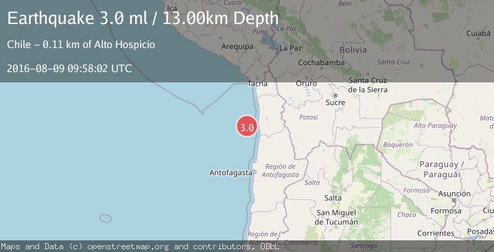 Map of OFFSHORE TARAPACA, CHILE
