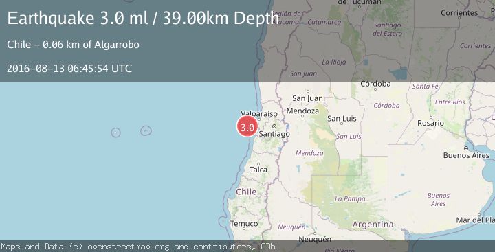 Map of OFFSHORE VALPARAISO, CHILE