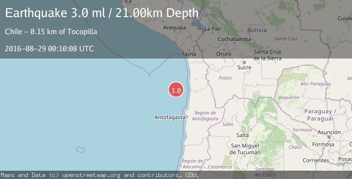 Map of OFF COAST OF ANTOFAGASTA, CHILE