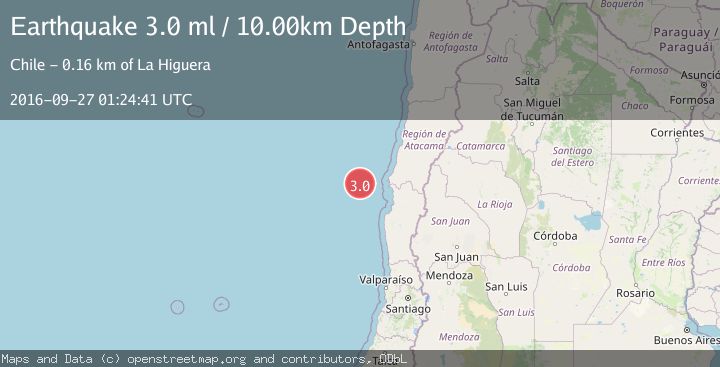 Map of OFF COAST OF COQUIMBO, CHILE