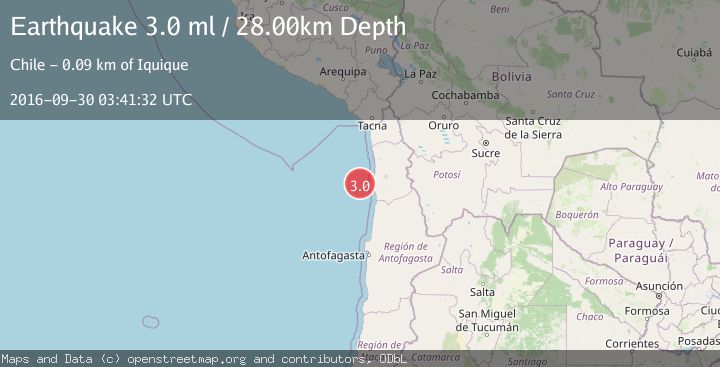 Map of OFFSHORE TARAPACA, CHILE