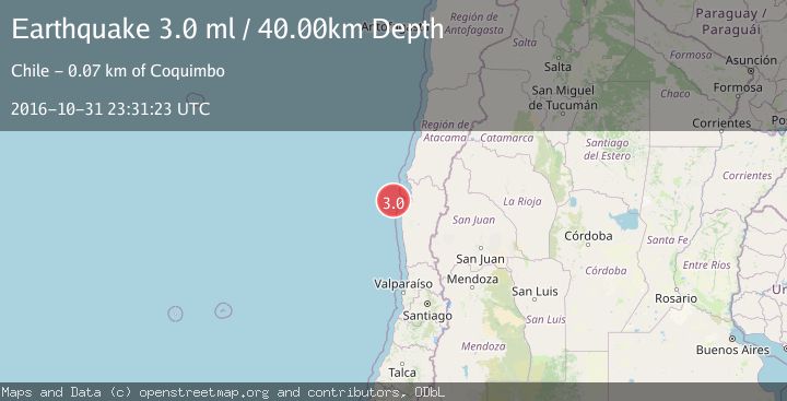 Map of OFFSHORE COQUIMBO, CHILE