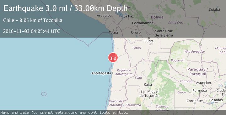 Map of OFFSHORE ANTOFAGASTA, CHILE