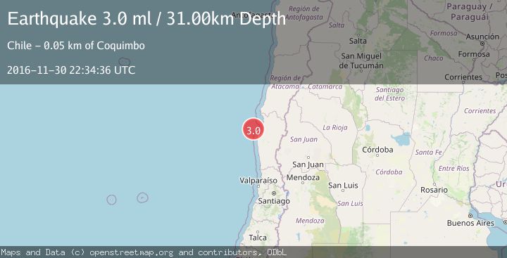 Map of OFFSHORE COQUIMBO, CHILE
