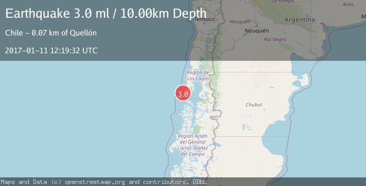 Map of OFFSHORE LOS LAGOS, CHILE