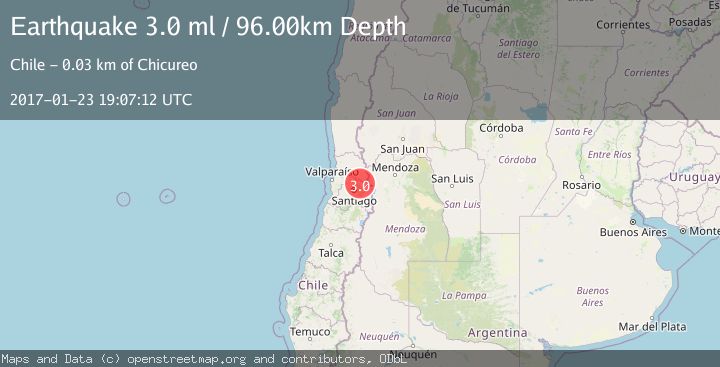 Map of REGION METROPOLITANA, CHILE