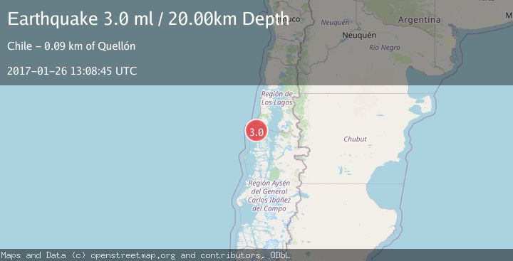 Map of OFFSHORE LOS LAGOS, CHILE