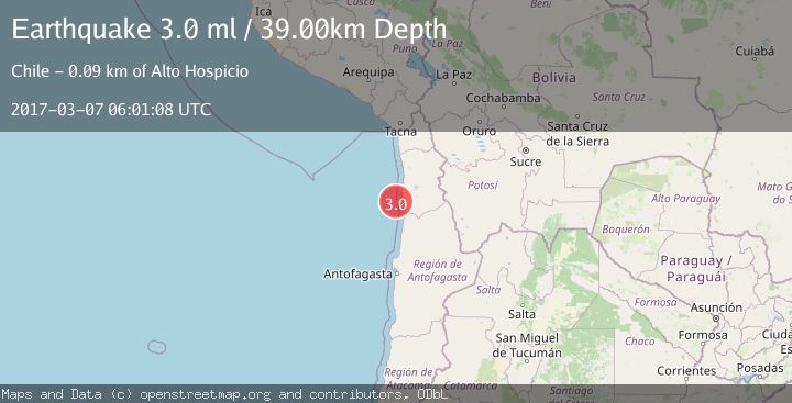 Map of OFFSHORE TARAPACA, CHILE