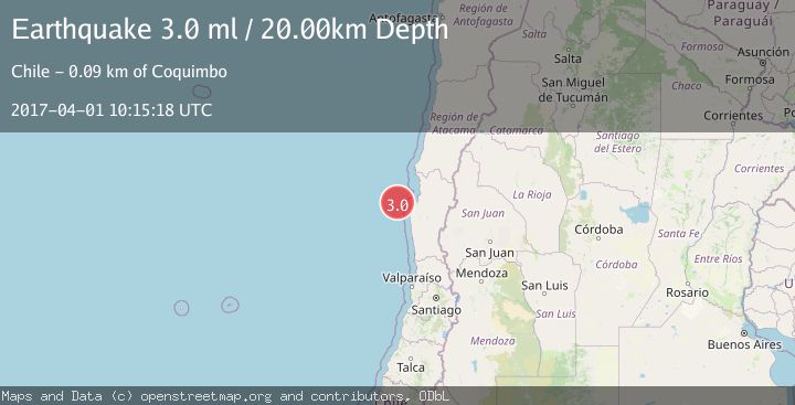Map of OFFSHORE COQUIMBO, CHILE