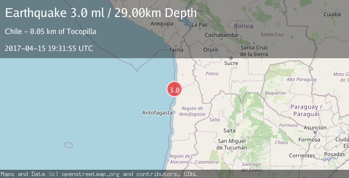 Map of OFFSHORE ANTOFAGASTA, CHILE