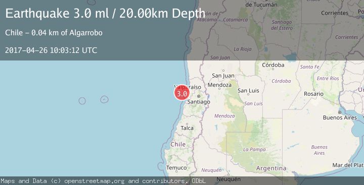 Map of OFFSHORE VALPARAISO, CHILE