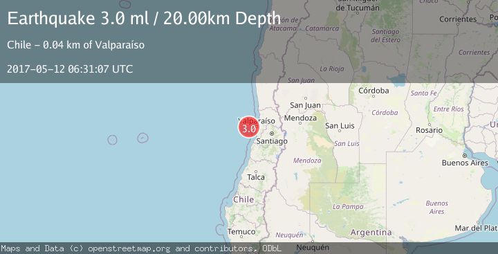 Map of OFFSHORE VALPARAISO, CHILE