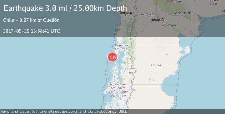 Map of OFFSHORE LOS LAGOS, CHILE