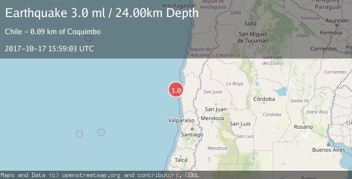 Map of OFFSHORE COQUIMBO, CHILE