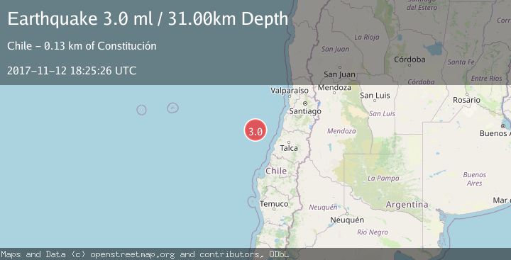 Map of OFF COAST OF O'HIGGINS, CHILE