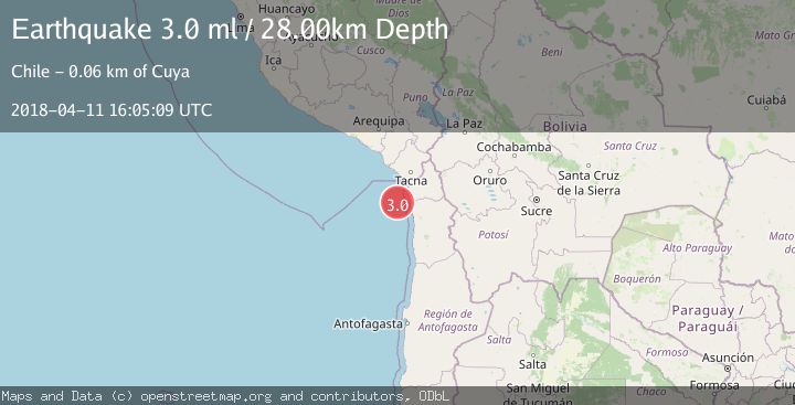 Map of OFFSHORE TARAPACA, CHILE