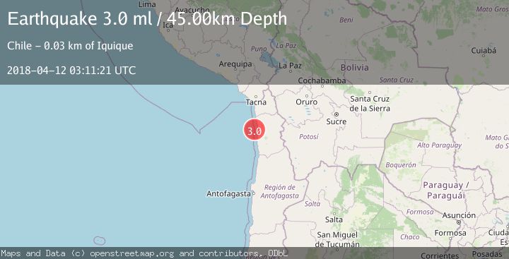 Map of OFFSHORE TARAPACA, CHILE