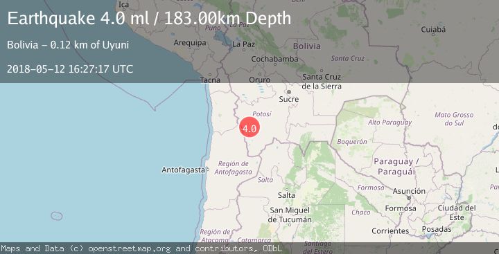 Map of POTOSI, BOLIVIA