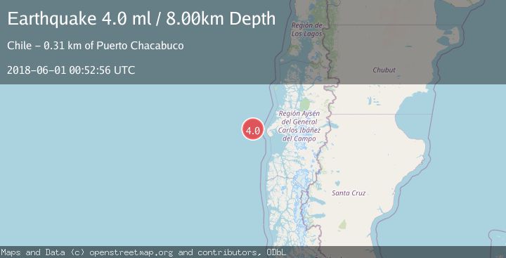 Map of OFF COAST OF AISEN, CHILE