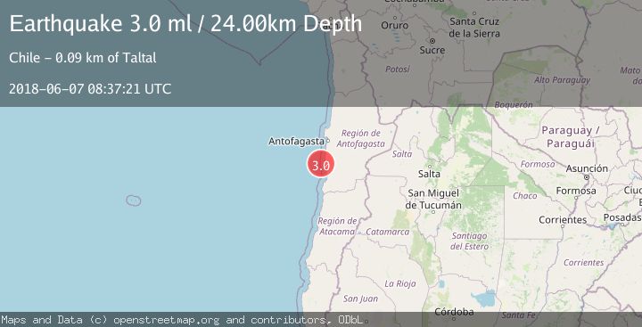 Map of OFFSHORE ANTOFAGASTA, CHILE